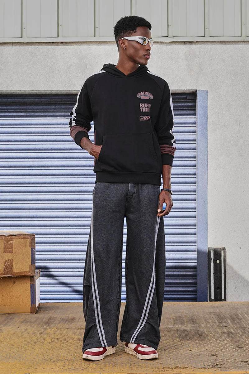 سنيتش GRIND CHARGED BURN THRU Oversized Hoodie